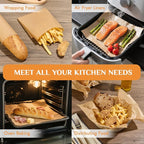 MUCHII 400 Pcs Unbleached Parchment Paper Sheets, 12 x 16 Inch Precut Non-Stick Parchment Sheets for Baking, Cooking, Grilling, Air Fryer, and Steaming