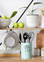 DII Kitchen Accessories Retro Collection, Ceramics, Utensil Holder, Aqua