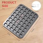 1-Piece 48 Cup Steel Mini Muffin Pan – Non-Stick Bakeware Mini Cupcake Tin(Square