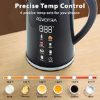 1.7L Electric Kettle, Stainless Steel Interior, 1500 Watt, Fast Boiling Water Boiler, LED Display, Temperature Control, Keep Warm, Auto Shut-Off, Boil-Dry Protection, Double Wall Cool Touch, Cordless