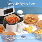 100PCS Air Fryer Paper Liners, Disposable Non-Stick Air Fryer Parchment Paper Fit 4-8QT Air fryer Basket Oil Resistant, Waterproof Baking Paper Roasting Microwave (Square,8 Inch)