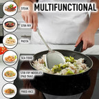 Zulay Kitchen Stainless Steel Wok Spatula - 14.8” Heat-Resistant Metal Turner for Stir-Fry, Sauté & Grilling - Durable, Rust-Proof & Dishwasher Safe Kitchen Utensil for Everyday Use
