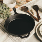 Backcountry Iron 10-1/4 Inch Round Medium Pre-Seasoned Cast Iron Skillet