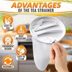 5.3" Large Thai Tea Strainer - Ultra Fine Mesh Сloth Strainer, with Stainless Steel Handle, Reusable, Easy to Clean - Coffee & Tea Filter Suitable for Milk, Juice, Vine & Сottage Сheese Filtering
