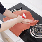 Homaxy 100% Cotton Waffle Weave Kitchen Dish Towels, Ultra Soft Absorbent Quick Drying Cleaning Towel, 13 x 28 Inches, 4-Pack, Coral