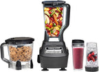Ninja Mega Kitchen System, 1500W, 72 oz. Full-Size Blender & 8-Cup Food Processor with (2) 16 oz. To-Go Cups, Total Crushing Technology - Smoothies, Ice Crushing, Purees, Dough & More, Black, BL770