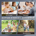 Umigy 4 Pcs Stainless Steel Food Containers 1000 ml Metal Bento Lunch Box Stainless Steel Food Storage Containers, Lockable Clips to Leak Proof, Reusable Dishwasher Snack Boxes for Work