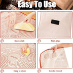 Silicone Pastry Mat 34x26 Inch Nonstick Baking Mats, Kitchen Counter Mat Perfect for Dough, Pastry, Dough Rolling, Pie Crust, Fondant, Pasta, Pizza Mat
