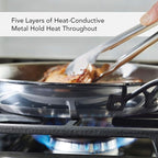 KitchenAid 5-Ply Clad Polished Stainless Steel Fry Pan/Skillet, 12.25 Inch