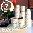 100 Pack 16 oz Coffee Cups,Disposable Hot Drink Paper Cups with Lids & Sleeves - 16 Ounce Party Cups Perfect for Hot Beverages, Party, Office, and Home Use