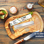 12 Inch Magnetic Knife Holder with 5 Hooks, No Drilling Wall Mount, Powerful Magnet Strip and Utensil Hanger