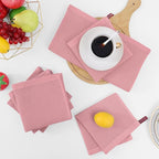 Homaxy 100% Cotton Waffle Weave Kitchen Dish Cloths, Ultra Soft Absorbent Quick Drying Dish Towels, 12 x 12 Inches, 8-Pack, Dried Rose
