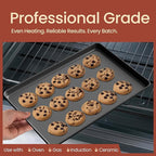 Bakken 8-Piece Ceramic Coated Bakeware Sets, Nonstick Aluminized Steel Pans with Muffin, Loaf, Cake, Roasting Pan, & Cooling Rack, Oven Safe Up To 500°F, Dishwasher Safe, BPA, PTFE & PFAS Free, Black