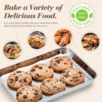 12 Pcs Baking Sheet Stainless Steel Cookie Small Metal Sheet Pans Professional Rectangle Oven Trays Kitchen Baking Cooking and Toaster, Oven and Dishwasher Safe(7.1x5.1x0.79Inch)