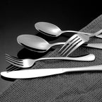 60 Piece Silverware Set for 12, Premium Stainless Steel Flatware Set, Eating Utensil Sets with Steak knives, Cutlery Tableware Service Include Fork Knife Spoon Set, Mirror Polished