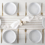 Stone Lain Celina Stoneware Bowl Set, 4-Piece Pasta Bowls for Kitchen, Ceramic Serving for Noodles, Fruit, Cereal, Dinner - Microwave & Dishwasher Safe, White
