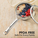 Pots and Pans Set Non Stick, 10 Pcs Hybrid Stainless Steel Cookware Sets, Non Stick Frying Pans, Saucepans, Saute Pan & Stock Pot, PFOA Free Kitchen Skillet,Induction Compatible