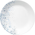 Corelle Vitrelle 18-Piece Service for 6 Dinnerware Set Triple Layer Glass and Chip Resistant, Lightweight Round Plates and Bowls Set, Indigo Speckle