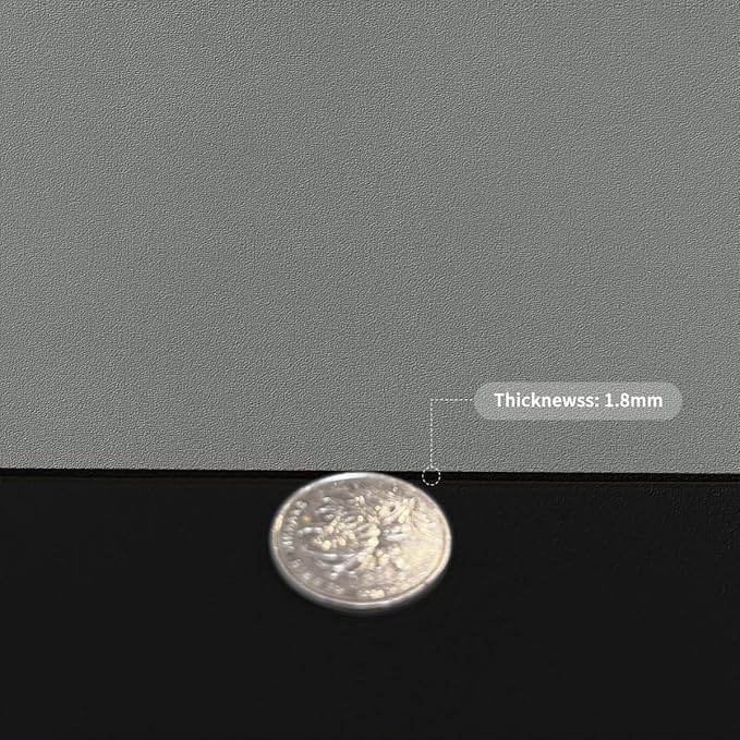 Leather Table Pad,1.8mm Thick,40x78 Inch,Dining Table Pad,Table Pads for Dining Room Table Rectangular,Table Protectors for Rectangle Tables,Dining Table Cover(Black+Gray,40x78)
