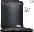 Essential Vacuum Bags for Travel Luggage with Electric Pump, Reusable Compression Bags for Checked Suitcases, Vacuum Seal Spacesaver for Cloth Packing(2Large+Pump)
