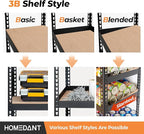HOMEDANT 28"W x 12.3"D x 59.5"H 5-tier Boltless Metal Shelving Unit Adjustable Garage Storage Utility Rack Heavy Duty Shelves Organization Multipurpose Shelf Warehouse Kitchen Living Room pantry 2Pack