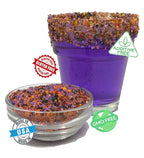 Snowy River Halloween Cocktail Sugar - Naturally Colored Orange & Black Sugar for Cocktail Rimming, Baking & Decorating, Medium Crystal (Halloween, 3oz Gift Bottle)