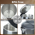 1.7L Electric Kettle, Stainless Steel Interior, 1500 Watt, Fast Boiling Water Boiler, LED Display, Temperature Control, Keep Warm, Auto Shut-Off, Boil-Dry Protection, Double Wall Cool Touch, Cordless