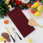 Homaxy 100% Cotton Waffle Weave Kitchen Dish Towels, Ultra Soft Absorbent Quick Drying Cleaning Towel, 13 x 28 Inches, 6-Pack, Burgundy