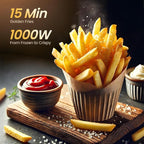 Topzee Small Air Fryer, 2.1QT Mini Compact 4-in-1 Air Fryer for 1–2 People, 98% Less Oil, Adjustable Temp & 60Min Timer, Quiet, Nonstick Dishwasher Safe, BPA-Free, Dark Grey