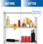 Sterling Shelf Liners Wire Rack Covers: Plastic Shelf Liner Cover for Wire Shelving: Cover Mats for Shelves in Pantry, Closet, and More: 18x48 Inch: Graphite, Set of 4