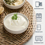 3 Oz 8 Pack Dipping Bowls Set - Ceramic Dipping Sauce, Soy Sauce Dish, Side Dish, Small Serving Bowls for Kitchen, BBQ, Condiments, Appetizer, Dessert, Sushi, Party - White Japanese design