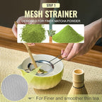 Matcha Whisk Set, 5Pcs Matcha Set, Matcha Kit with Bowl, Whisk and Holder, Bamboo Scoop, Sifter for Making Breakfast, Latte, Matcha Lovers,Tea Enthusiasts Christmas