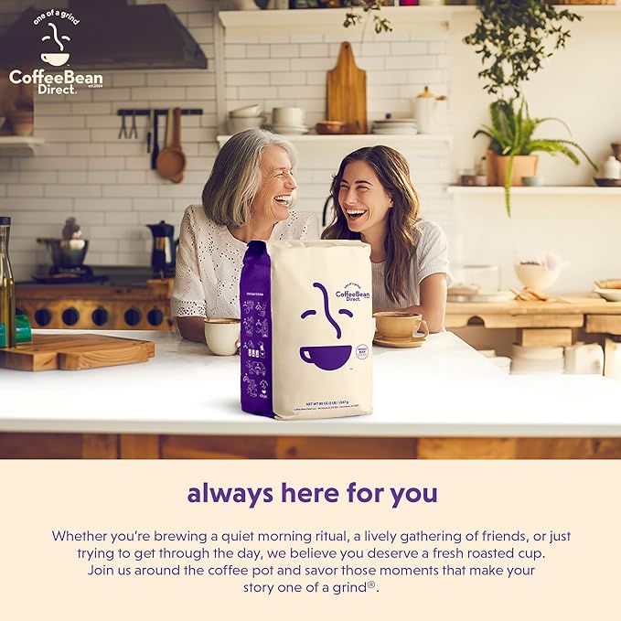 Coffee Bean Direct Medium House Blend, Whole Bean Coffee, Medium Roast, 1 Pound Bag (Pack of 1)