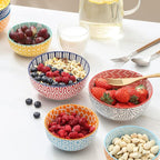 Selamica Ceramic Cereal Bowls Set of 6, 24 Oz Deep Soup Bowls for Kitchen, 5.9 Inch Dessert Bowls for Salad, Pasta, Oatmeal, Ramen, Microwave Dishwasher Safe, Set of 6, Assorted Colors