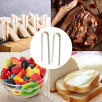 100 PCS Mini Bamboo Tongs 4 Inch Disposable Small Wooden Toaster Tongs Large Cooking Utensils Catering Buffet Long Toast Tong for Toasts Bread Pickles Tea Home Use