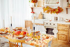 homing Rectangle Table Cloth Cover, Waterproof Polyester Elastic Fitted Tablecloth, Fits for 6 Foot Folding Tables, Washable Table Protector for Fall, Thanksgiving (Colored Leaves, 30" x 72")