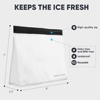 Berlinzo Reusable Ice & Food Storage Bag - Freezer Safe, Leakproof, BPA-Free Silicone, Plastic-Free Lunch Bag - One Bag