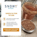 Snowy River Copper, Cocktail & Margarita Sugar Rimmer - Vibrant Color Glass Rimming Sugar with Medium Crystal Texture - 4oz