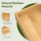 BAMEOS Utensil Drawer Organizer, 5 Slots Silverware Organizers for Kitchen Drawers, Bamboo Flatware Organizer for Knives Cutlery Spoons Forks (Natural)