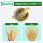 Traditional Japanese Matcha Whisk, 100-Prong Handcrafted Bamboo Chasen (Tea Whisk), Essential Tool for Whisking Ceremonial Grade Matcha Powder