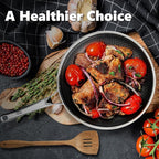 Non Stick Frying Pans Set with 2 Lid, Hybrid Pans Set Nonstick (8+10+12inch),Skillets for cooking, PFOA Free Stainless Steel Kitchen set, Dishwasher and Oven-Safe Cookware Sets