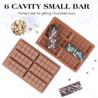 1 Pc Chocolate Bar Mold Deep Dubai Stuffed Silicone Molds for Filling Knafeh Pistachio Chocolate Bar and Wax Melts Rectangle Thick Candy Bar Molds Break Apart (10 Snap）