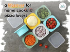Stackable Silicone Artisan Pizza Dough Proofing Proving Containers with Lids-5pack-500ml portion (Yellow)