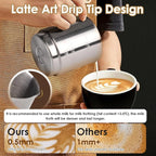 Milk Frother, 16.9 OZ Milk Frother and Steamer, 4 in 1 Electric Milk Frother Dishwasher Safe, Durable Silent Working Frother for Coffee, Hot and Cold Foam Maker, White