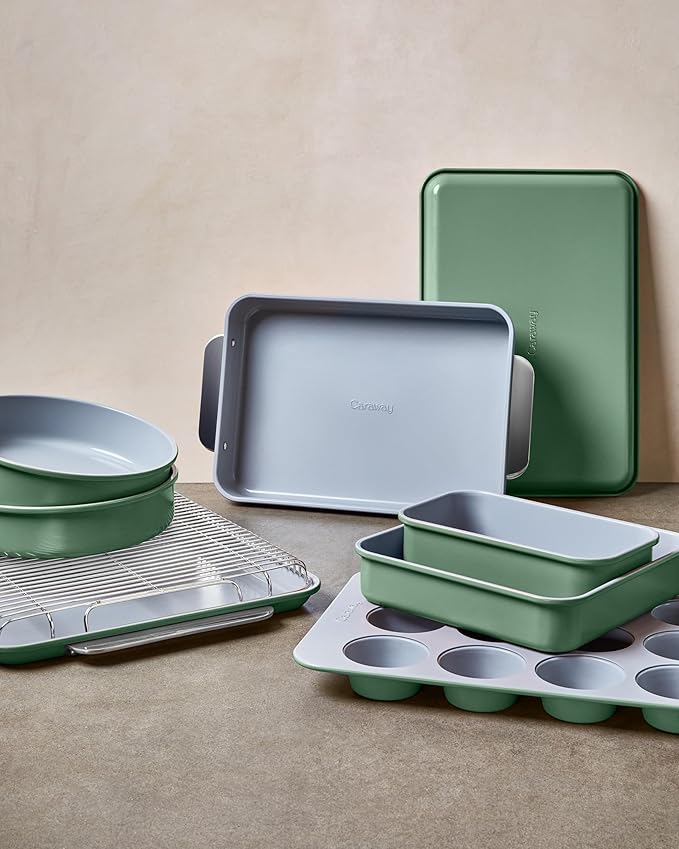 Caraway Non-Stick Ceramic Large Baking Sheet Sheet - Naturally Slick Ceramic Coating - Non-Toxic, PTFE & PFOA Free - Perfect for Baking, Roasting, and More - Large (18" x 13") - Gray