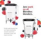 Blendtec Classic 575 Blender with WildSide+ Jar (90 oz) and FourSide Jar (75 oz) BUNDLE, Commercial-Grade Power, Self-Cleaning, 4 Pre-programmed Cycles, 5-Speeds, Black