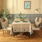 patdrea Designer French Small Rectangular Tablecloth,Beige Anti-Wrinkle Durable Floral Farmhouse Table Cloth,Decor Tables Covers for Kitchen Dining,Tea Party,Christmas,Thanksgiving,55"x71"-Fram