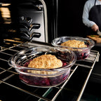 Rubbermaid Brilliance® Glass Round Leak-Proof 6-Piece Set Food Storage Containers, Food Containers with Lids, Meal Prep Containers