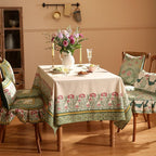 patdrea Designer Small Green Tablecloths for Square Table,Vintage Linen Leaves Pattern Tablecloth,Floral Fall Decor Table Cover for Kitchen Dining Christmas,Thanksgiving,55"x55"-Cecilia D