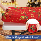 homing Rectangle Table Cloth Cover, Waterproof Polyester Elastic Fitted Tablecloth, Fits for 6 Foot Folding Tables, Washable Table Protector for Christmas, Holiday, Party (Flowers, 30" x 72")